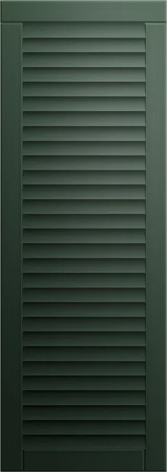 Aluminium louvreluik in RAL 6009