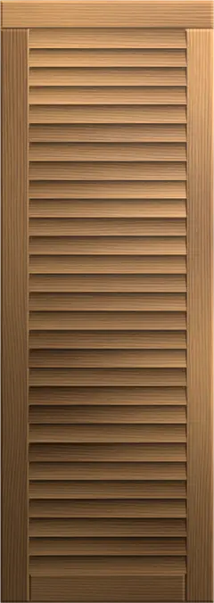 Volets à persiennes en aluminium avec finition aspect bois