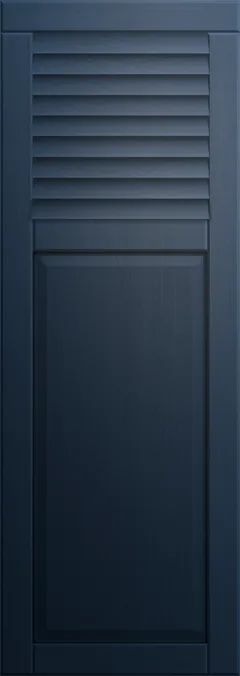 Houten combiluik in donkerblauw