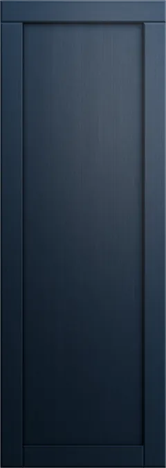 Houten paneelluik in donkerblauw
