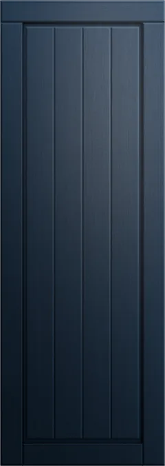 Houten vensterluik in donkerblauw